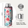 thumbnail image 7 of 20 Oz Pioneer Flower Coffee Tumbler Double Wall Insulated Stainless Steel Water Bottle | Metal Reusable Thermoses Flask with Cup Cap | Leak & Sweat Proof with Anti-Dust Lid, 7 of 7