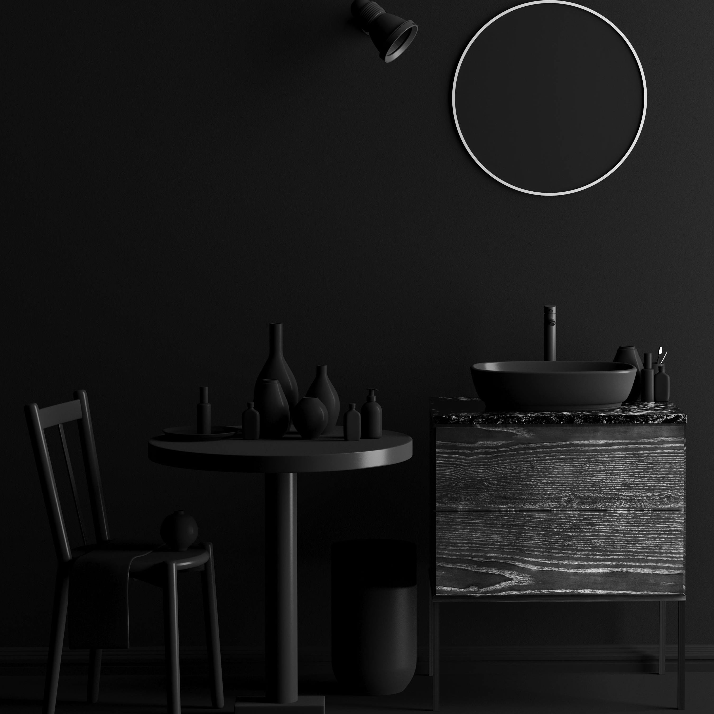 Charcoal Black, The Furniture Paint, Ultra Matte Chalky, 1 Step Finish, Quart (32 oz)