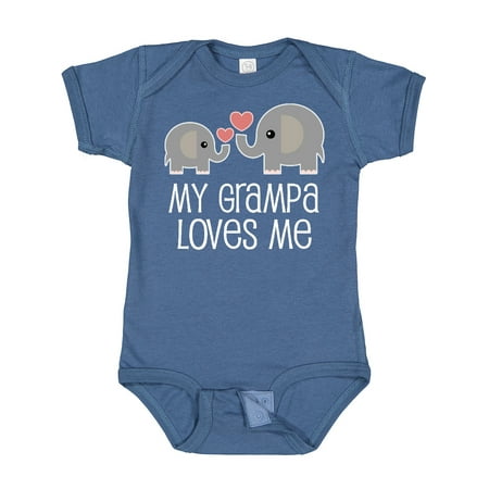 

Inktastic My Grampa Loves Me Grandchild Gift Gift Baby Boy or Baby Girl Bodysuit