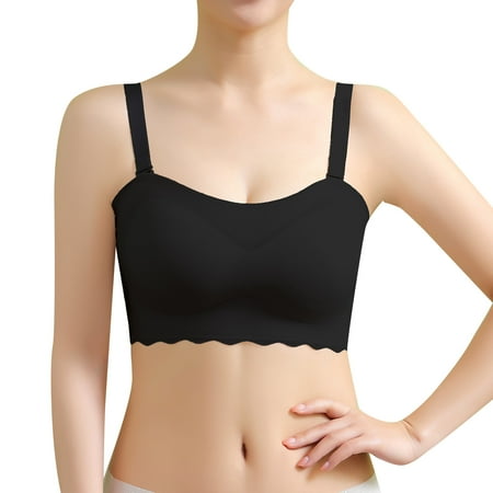 

Bras for Women Women Strapless Shoulder Straps Two Wear Gathering Underwear Sports Bra Cover Cup Large Size Vest Bras Push up Bras for Women