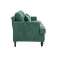 thumbnail image 3 of 62'' Small Modern Loveseat Couch, Mid-Century Low Back Chenille 2-Seat Tufted Sofa Couch with 2 Pillows for Living Room, Bedroom, Office, Apartment, Dorm, Studio and Small Space (Emerald), 3 of 9