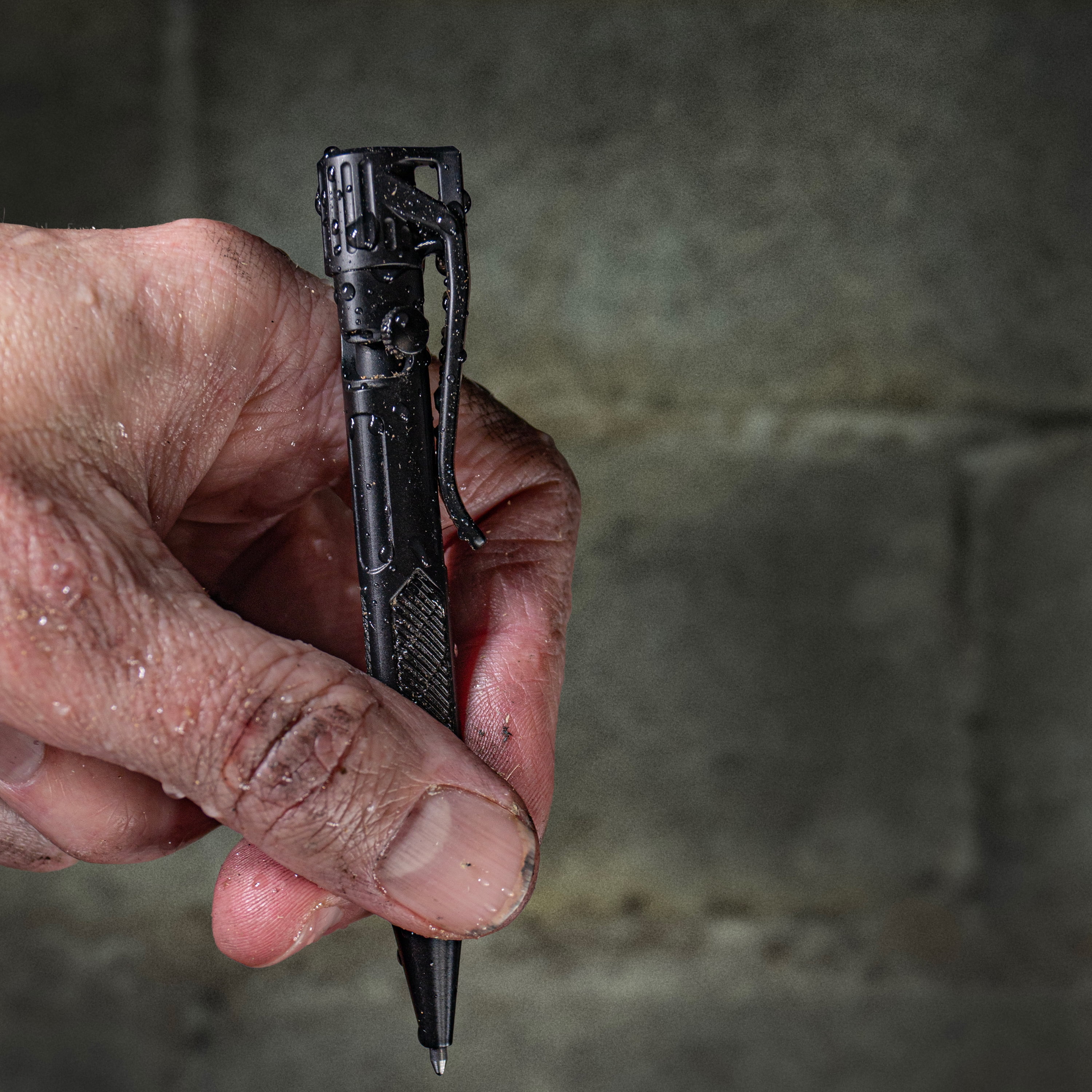 Rite in the Rain Weatherproof Black Mini Bolt-Action Pen - Black Ink, 2 Pack