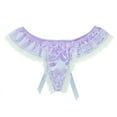 thumbnail image 3 of Bigersell Panties for Women Clearance Cotton Boyshort Underwear Women High Cut Panty Style P-205 Cotton Plus Size Panties Thong Panties Briefs Mid Waist Women's Briefs Purple L, 3 of 5