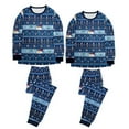 thumbnail image 2 of iHapHap Prints Blue Snowman Seamless Geometric Pattern Christmas Matching Pajamas Set(L,Men), 2 of 5