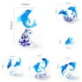 thumbnail image 5 of Dream Lifestyle Dolphin Statue Collectible Figurines 3.66" Laser Engraved Porpoise Model Anniversary Gift for Kids Birthday Desktop decoration glass decoration for living room, bedroom, dorm, 5 of 8