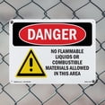 thumbnail image 4 of No Flammable Liquids Combustible Materials OSHA Danger Aluminum Sign 24 Inch x 18 Inch - 5 Pack, 4 of 8
