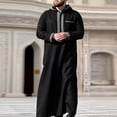 thumbnail image 1 of Ceisia Men's Oversize Hooded Embroidered Muslim Robe With Zip Placket Gift, 1 of 9