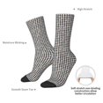 thumbnail image 6 of Honeii Black And White Houndstooth Print Adult Socks,Crew Socks,Casual Calf Socks,Daily Wear Socks for Men & Women, Perfect for Sports, Casual and Everyday Use, 6 of 6