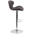 thumbnail image 3 of Bowery Hill 33'' Contemporary Fabric Adjustable Bar Stool in Charcoal, 3 of 9