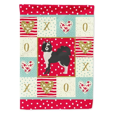 Carolines Treasures CK5829CHF Elo Dog 2 Love Flag Canvas House Size Large multicolor