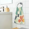thumbnail image 3 of Yayeee 2 Pack Hand Towels for Bathroom 100% Cotton 16" x 28" Soft Absorbent Kitchen Towel, Beige Clover Pattern, 3 of 7