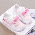 thumbnail image 7 of enyan Girls Sneakers Fashion Sneakers Breathable Lightweight Lace-up Running Walking Running Shoes for Girls (Toddler/Little Kid/Big Kid) Pink,13.5, 7 of 7