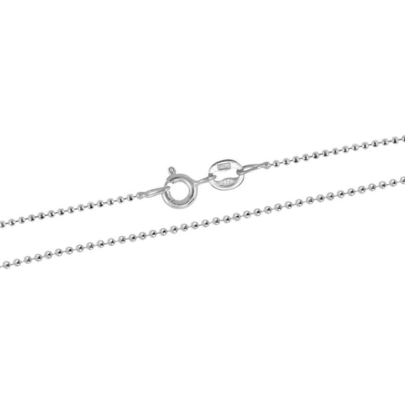 Everyday Fancy 1mm Ball Chain 18-inch Sterling Silver Necklace