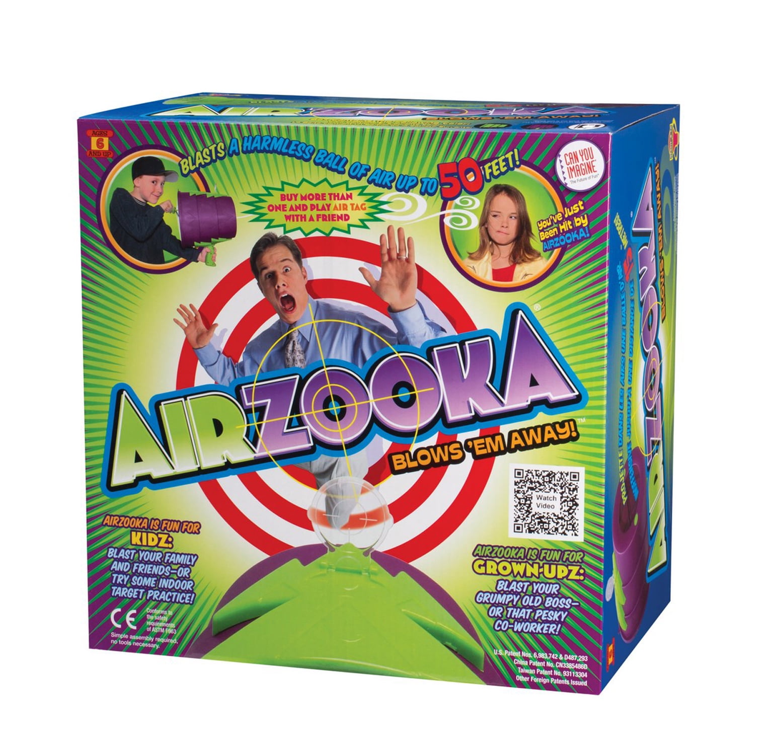 Can You Imagine Airzooka Shooting Blaster Ball Toy Black Walmart
