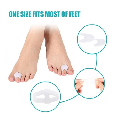 4 Defferent Pairs Gel Toe Separators Bunion Corrector Relief Kit, Treat Pain in Hallux Valgus, Hammer toe, Claw toe, Blister, Toe Straighteners Spacers Splint Aid treatment for Men and (Best Treatment For Blisters On Toes)