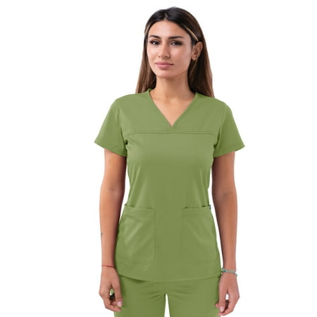 

Adar Pro Scrubs For Women - Sweetheart V-Neck Scrub Top - P4210 - Spring Leaf - L