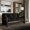 thumbnail image 2 of 6 Inch Coil Futon Mattress, Futon Frame Not Included, Black Microfiber, 2 of 16
