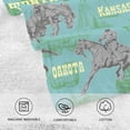 thumbnail image 4 of SKYSONIC Hand Towels Cowboy Green Patterned 2 PCS, Cotton Bath Towel for Drying Face Hands Body ,Absorbent Lightweight Towels for Bathroom Ktichen Travel Gym, 16"x28", 4 of 7