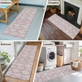 thumbnail image 5 of 2'x6' Rug Runners for Hallways Kitchen, Southwestern Pink Boho Non Slip Entryway Beside Floor Carpet Runner, Vintage Mexican Ethnic Flowers Washable Laundry Room Bedroom Throw Rugs Mat for Family Pet, 5 of 8