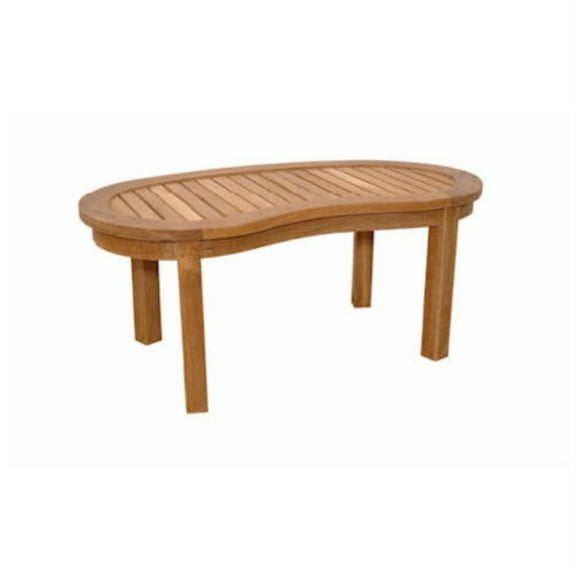 Anderson Teak Curve Outdoor Coffee Table in Natural