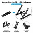thumbnail image 4 of thinson Laptop Stand Adjustable Plastic Laptop Holder Portable Folding Notebook Computer Stand Black, 4 of 7