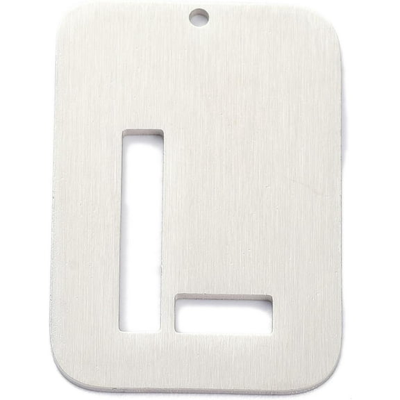 2 Pcs Letter L Pendant Charms Non-Tarnish 304 Stainless Steel Pendants Rectangle with Alphabet Hollow Letter.L Metal Charms Pendant for Women Birthday Festival Elegant Gifts Personalized Jewelry grey
