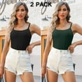 thumbnail image 4 of ANFERRY Women's Cotton Camisole Shelf Bra Spaghetti Straps Tank Top Pack of 2, 4 of 12
