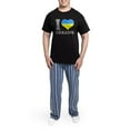 thumbnail image 5 of CafePress - I Love Ukraine Native Ukrainian Flag Pajamas - Men's Dark Loose Fit Cotton Pajama Set, 5 of 7