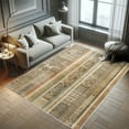 thumbnail image 5 of Ambesonne Southwestern Decorative Rug Carpet, Ethnic Earthy Colors, 2' 5" x 5', Rust Dark Tan and Pale Sepia, 5 of 5