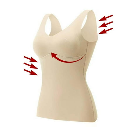 

Ipretty Sculpting Self Heating Vest Thermal Built-in Bra Hourglass Underwear Women’s Shapewear Tummy Control Body Shaper Women s Vest Underwear for Body Shape masterly