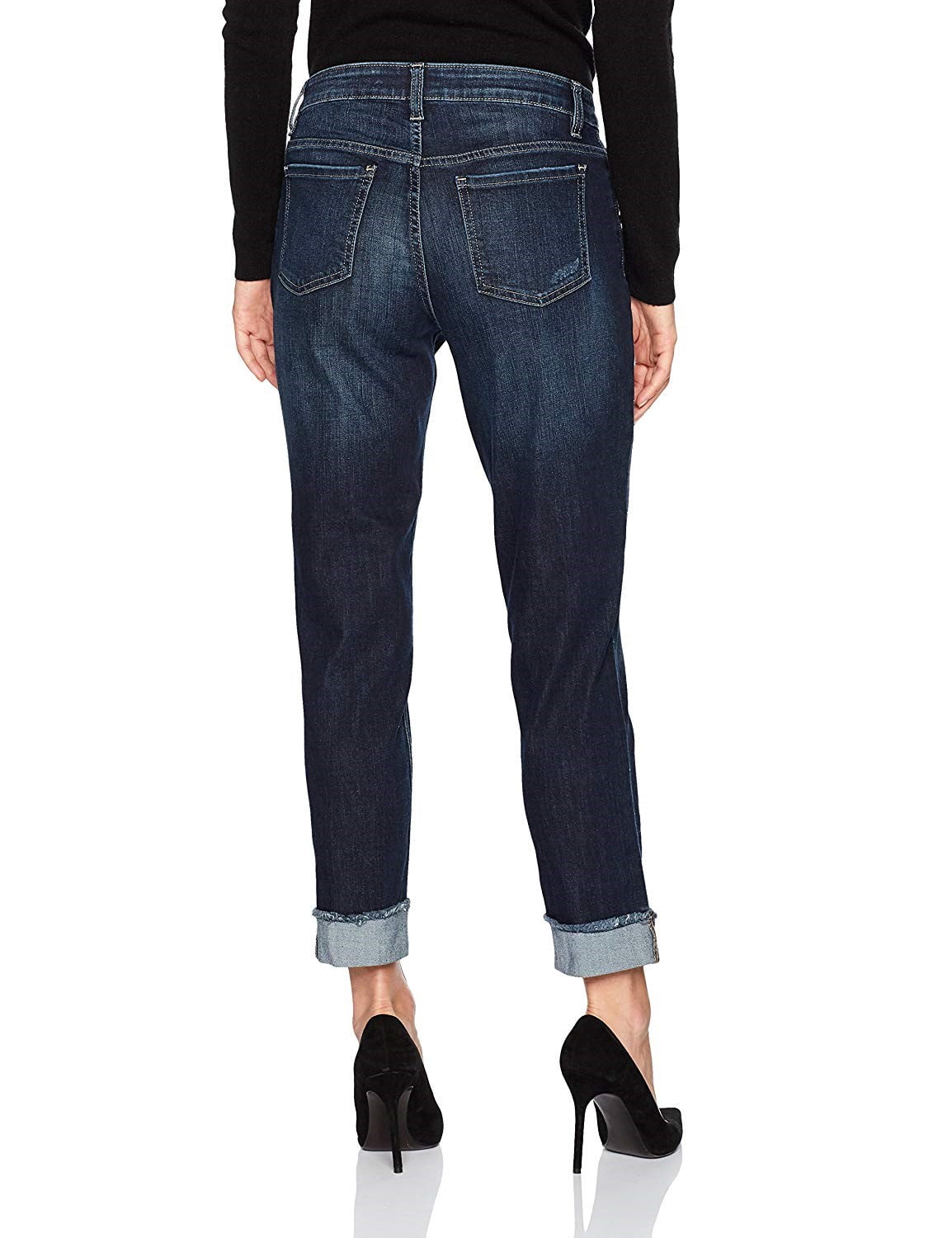 Riders by Lee Women's Indigo Fringe Cuff Boyfriend Jean