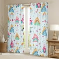 thumbnail image 2 of Manfei Cartoon Cute Princess Blackout Curtains,Girly Castle Curtains Pack of 2 (38x45 Each),Vintage Pumpkin Carriage Window Curtains For Girls Teens,Luxury Bedroom Decor, 2 of 6