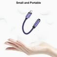 thumbnail image 2 of Bioonis Aux Cord Compatible for iPhone, 2 Pack 3.5mm Female Aux Audio Stereo Adapter Cable, 3.5mm Headphone Adapter Braided Headphone Jack Adapter Converter Compatible for iPhone(Purple), 2 of 7