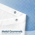 Teal Blue Ombre Waffle Shower Curtain - 36 X 72 Inch, Half Size Fabric With Grommets