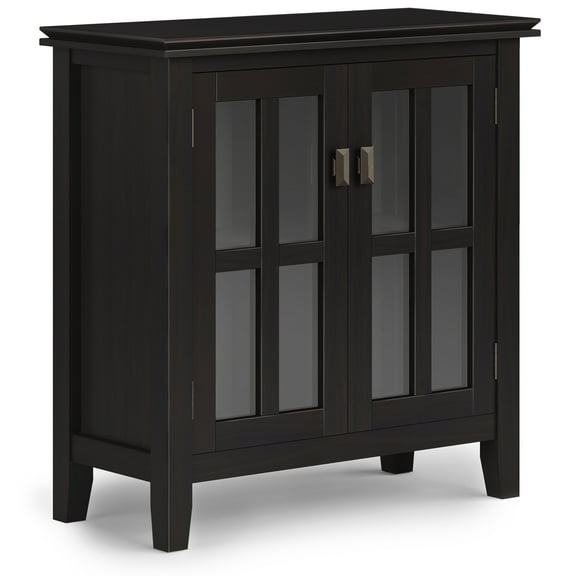 Artisan 30 inch Wide Solid Wood Low Storage Cabinet in Hickory Brown
