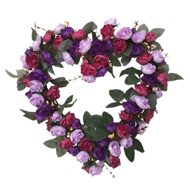 Guirnalda de rosas artificiales para colgar en la pared, ideal para jardín, exteriores o casa de campo. Púrpura