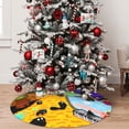 thumbnail image 7 of Lsque Geometry Dash Print Christmas Tree Skirt, Tree Skirt with Ties or Velcro, Perfect for Holiday Decorations, Halloween, and New Year-48", 7 of 7