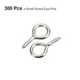 thumbnail image 3 of 300 Pack Small Screw Eye Hooks Mini Eyelets Screws, 6.8x13x1.4mm, Nickel Silver, 3 of 5