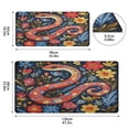 thumbnail image 3 of Leather Keyboard and Mouse Desk Mat Office Desk Accessories Protective Office Desk Decor Desk Pad Mat for Gaming, Work from Home, Office Snake and Flowers 16.5" x 35.4", 3 of 9