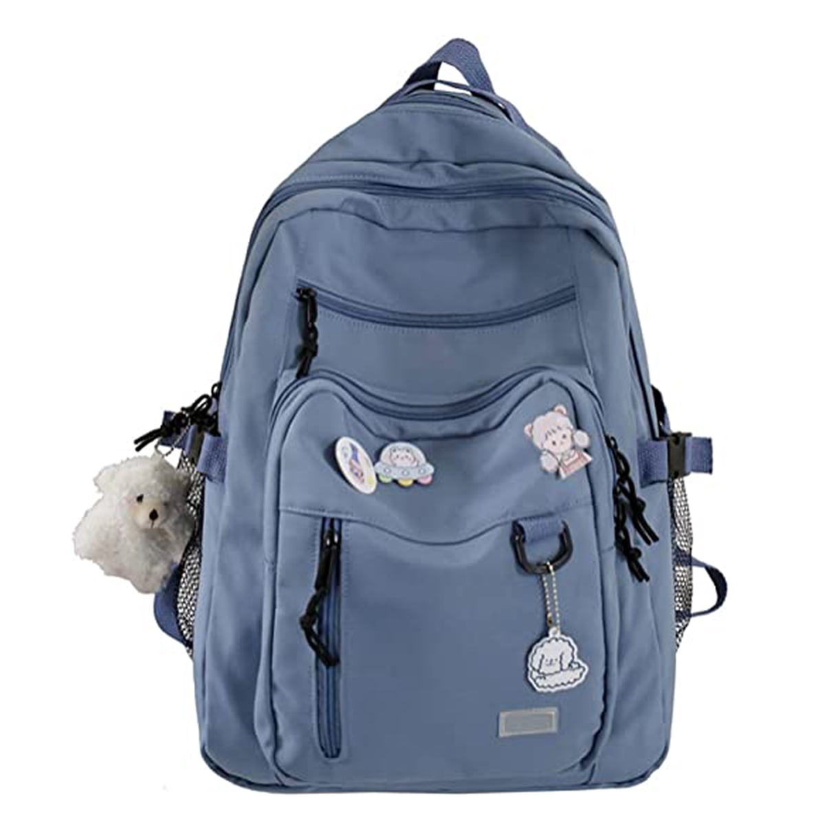 Teen School Bag for Girls Backpack Solid Color Bookbags Middle Student