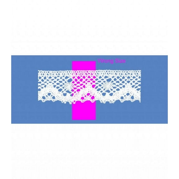 White 1-1/2 Inch  100% Cotton Cluny Lace Edge