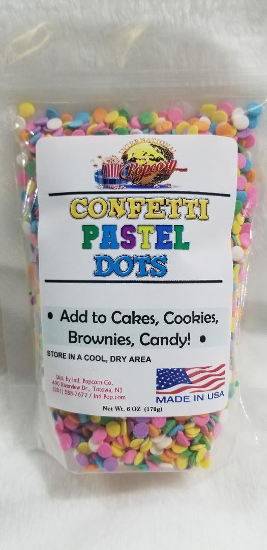 Edible Confetti Sprinkles Cake Cookie Cupcake Quins Pastel Sequin, Kosher (6 Ounces)