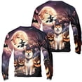 thumbnail image 3 of Spooky Halloween Night Witch Shiba Inu Glowing Pumpkins All Over Print 3D Sweatshirt Unisex Merch Shibas Dog Lovers Gifts Idea - 12015, 3 of 6