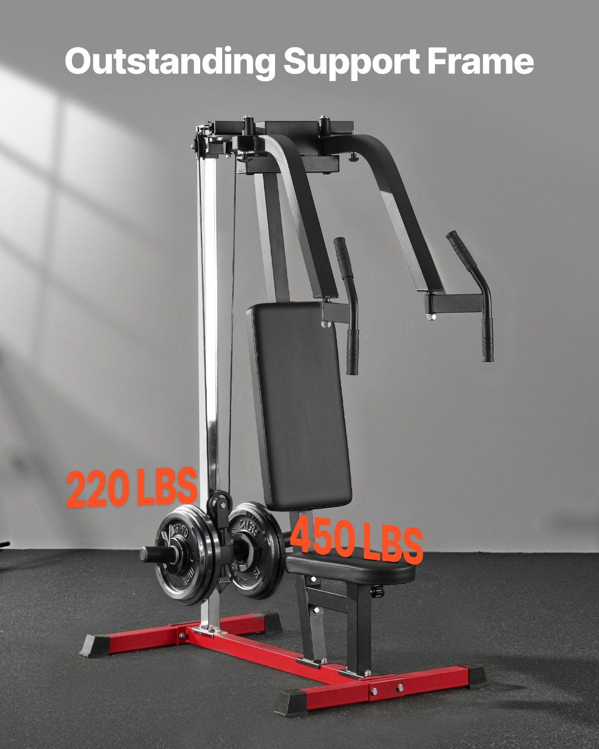 450LBS Capacity Home Gym Upper Body Machine, Chest Fly and Reverse Delt for Back & Shoulders