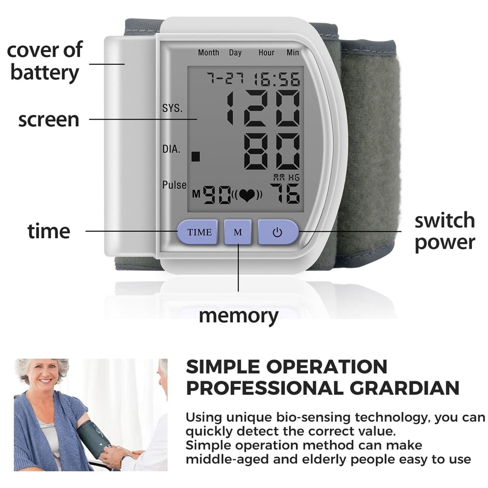 GENKENT Health Monitor Kit with Wrist BP Monitor, Touchless Digital Infrared Forehead Thermometer and Pulse Oximeter for Sport Hiking/Running/Riding/Climbling/Yoga, Gift Choice for Parents
