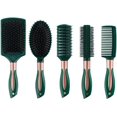 thumbnail image 1 of BEMS-5 piezas (verde) Juego de cepillos para el cabello masaje antiestático peine ovalado aire, 1 of 5