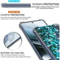 thumbnail image 5 of for Galaxy S21 FE Case,Samsung S21 FE Case,with HD Screen Protector,Shockproof Protective Clear Case for Girls Women,Bling Sparkle Quicksand Hard Shell TPU Case for Samsung Galaxy S21 FE, Blue, 5 of 13