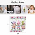 thumbnail image 5 of Spring Gnomes Cloth Napkins, Botanical Rose Flower Leaves Butterfly Washable and Reusable Dinner Napkins Set of 8, Table Napkin for Kitchen Party Birthday Wedding Hotel Housewarming 20"x20", 5 of 9