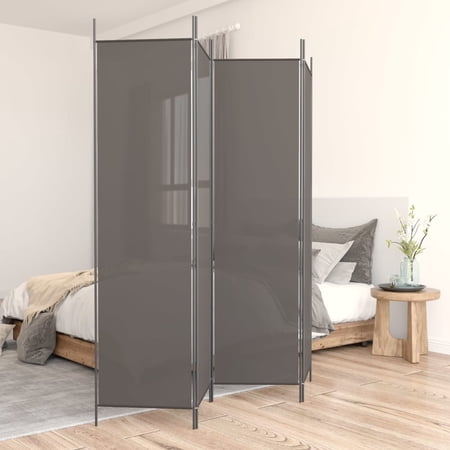 vidaXL 3枚パネル 間仕切り アントラシート 150x200cm ファブリック家具 間仕切り 代引不可