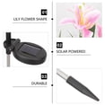 thumbnail image 3 of Solar Lily Flower Lights Walkway Garden Outdoor Plastic Waterproof Pink Lighting 1Pack, 3 of 4